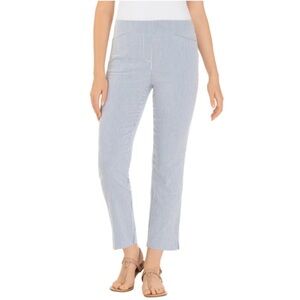NWT Hilary Radley Seersucker Pull on Pants XL Blue White